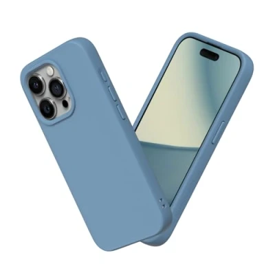 Afbeelding van RHINOSHIELD Hoesje compatibel met [iPhone 15 Pro Max] SolidSuit dunne hoes schokabsorberende technologie en premium matte afwerking getij blauw