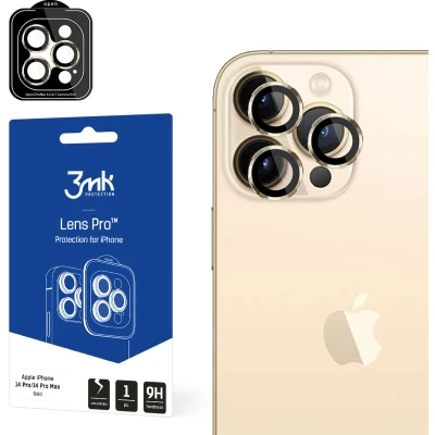 Afbeelding van Apple iPhone 14 Pro/14 Pro Max 3mk Lens Protection Gold