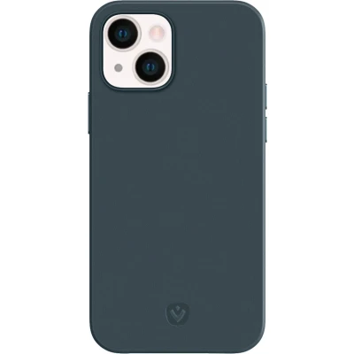 Afbeelding van Valenta Leather Back Cover Snap Luxe Apple iPhone 13 Mini Blue