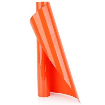 Afbeelding van 40&quot; X 12&quot; HTV Vinyl Bundel 18 Kleuren PU Warmteoverdracht Vellen Transfer Silhouette Hot Peeling Lijm Vinyl, Iron On Transfer, Warmtepers, DIY Ontwerp voor T Shirts Oranje Rood