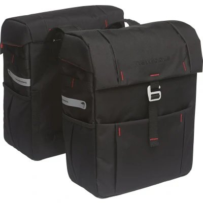 Afbeelding van New Looxs Vigo Double Fietstas Black Zwart Fietstassen