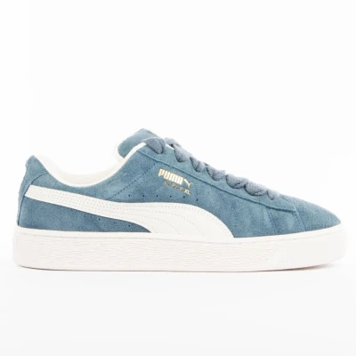 Afbeelding van Puma heren Suède XL Hairy sneaker met logo in de kleur Petrol, maat: 43