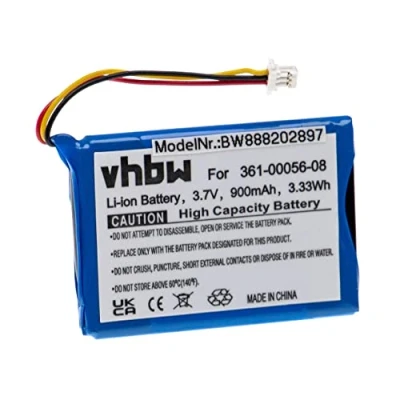Afbeelding van vhbw MTXtec Vervangende batterij voor Garmin GPS 361 00056 08 900 mAh 3,7 V Li Ion