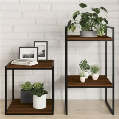 Afbeelding van Wandschappen 4 st 40x40x1,5 cm bewerkt hout bruineikenkleurig
