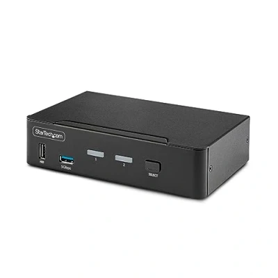 Afbeelding van StarTech.com D86A2 2 PORT 8K KVM switch Zwart