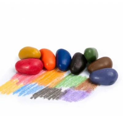 Afbeelding van Crayon rocks waskrijtjes 8 st in kleuren fluwelen zakje