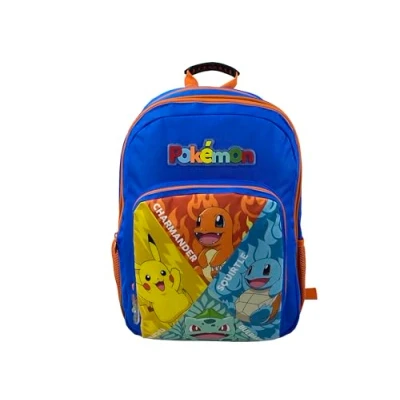 Afbeelding van Pokémon Rugzak 3D 3 vakken Premium Quality 43cm Pikachu Squirtle Charmander Bulbasaur