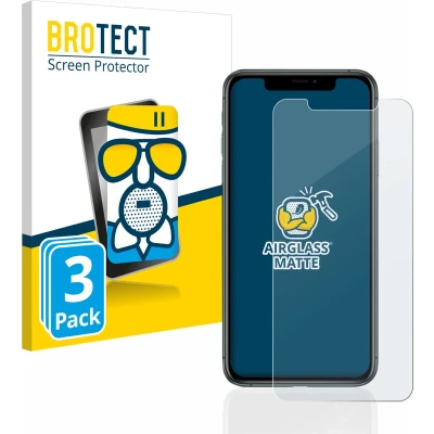 Afbeelding van BROTECT Screenprotector voor Apple iPhone 11 Pro Max Folie Beschermfolie Beschermglas matte (3 Stuks)