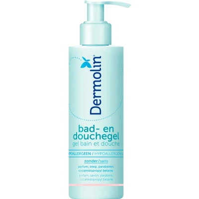 Afbeelding van Dermolin Bad en douchegel 200ml Hypoallergeen extra gevoelige huid