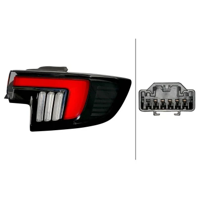 Afbeelding van HELLA 2SK 014 994 121 Achterlicht rechts Buitenste deel LED 12