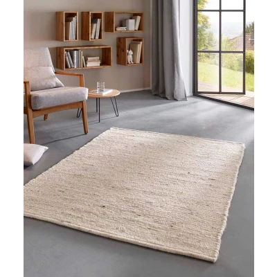 Afbeelding van Wollen Vloerkleed Bokn Crème/beige 250x340 Cm
