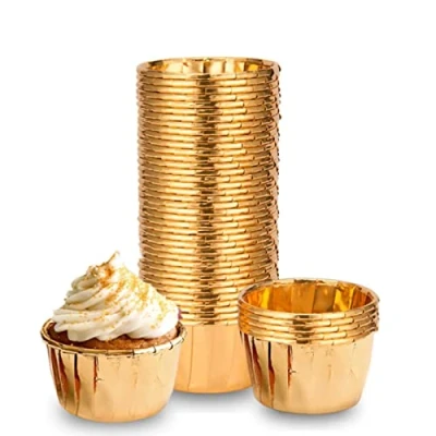 Afbeelding van 100 stuks cupcake vormpjes, muffinvormpjes van bakpapier voor thuis, oven, verjaardagen, bruiloften, muffins, gebak