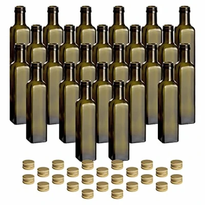 Afbeelding van gouveo Maraska Set van 24 lege glazen flessen 0,25 l Met schroefsluiting 250 ml Voor likeuren, schnaps, azijn, olie
