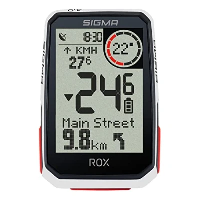 Afbeelding van Sigma ROX 4.0 GPS White HR CAD topmount Butler,borstb,USB C