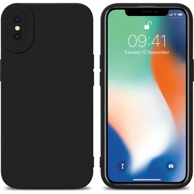 Afbeelding van Cadorabo Hoesje geschikt voor Apple iPhone XS MAX in Fluid ZWART Beschermhoes gemaakt van flexibel TPU silicone Cover Case