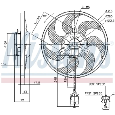 Afbeelding van Nissens Ventilatorwiel motorkoeling 85754