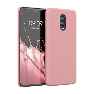 Afbeelding van kwmobile telefoonhoesje geschikt voor OnePlus 6T Hoesje met siliconen coating Smartphone case in winter roze