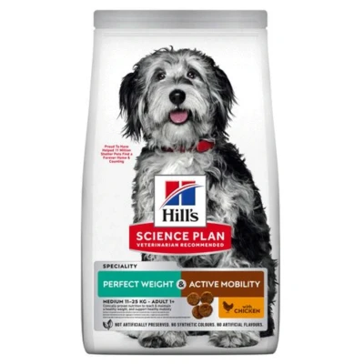 Afbeelding van Hill&#039;s Science Plan Hondenvoer Adult Perfect Weight &amp; Active Mobility Medium Kip 12 kg
