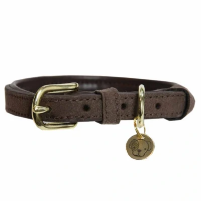 Afbeelding van Kentucky Horsewear Hondenriem Velvet Leer Bruin