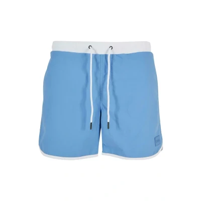 Afbeelding van Urban Classics Retro Zwemshorts, Heren, Maat: Small, White horizonblue