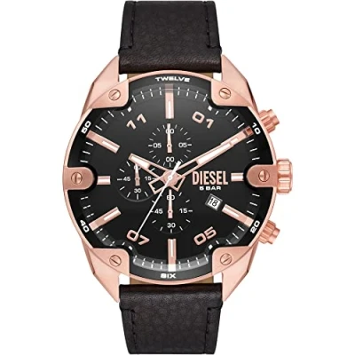 Afbeelding van Diesel heren Spiked horloge DZ4607 in de kleur Roségoud