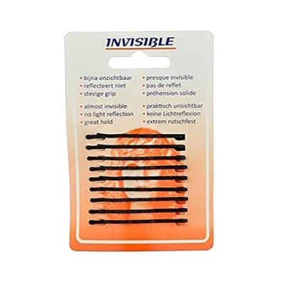 Afbeelding van Invisible Haarschuifjes Zwart Kort 50mm 9 Stuks