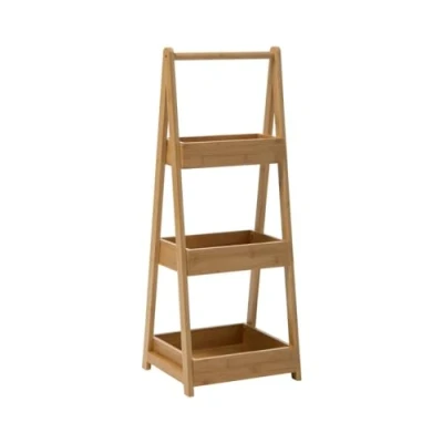 Afbeelding van 5Five Doucherekje/badkamerrekje bamboe 3 lagen 30 x 78 cm