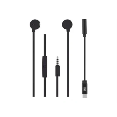 Image de T&#039;nB SWEET Écouteurs avec micro embout auriculaire filaire jack 3,5mm, USB C noir