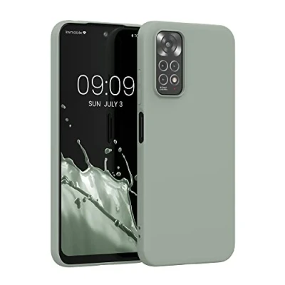 Afbeelding van kwmobile telefoonhoesje geschikt voor Xiaomi Redmi Note 11 / 11S Hoesje smartphone Back cover in grijsgroen