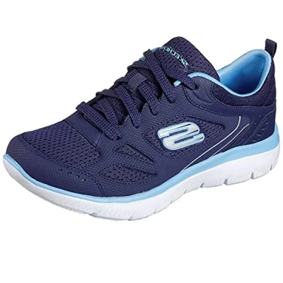 Afbeelding van Skechers Summits Sneakers laag, Dames, Maat: 40, Blue Leer en textiel