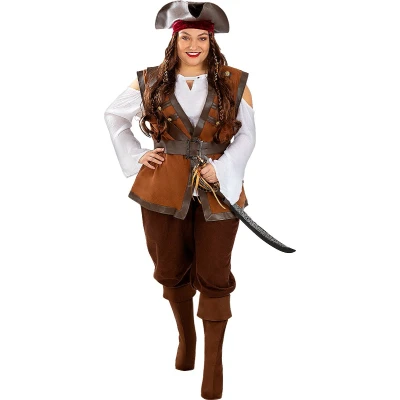 Afbeelding van FUNIDELIA Piraten kostuum voor Dames Caribische Collectie Maat: 4XL