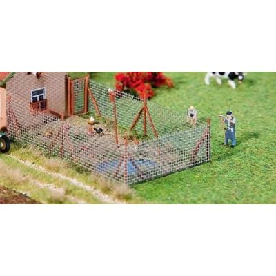 Image de Faller Modélisme accessoires de décor H0 Clôture à treillis métalliques avec poteau en bois