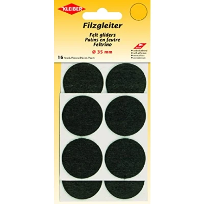 Afbeelding van Kleiber Viltglijders zwart 35 mm