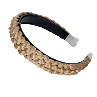 Afbeelding van PRETTYSHOP Haarband Met Vlecht Haarstukje Haarlint Lichtblond Mix HR10