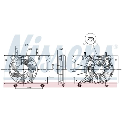 Afbeelding van Nissens Ventilatorwiel motorkoeling 85810
