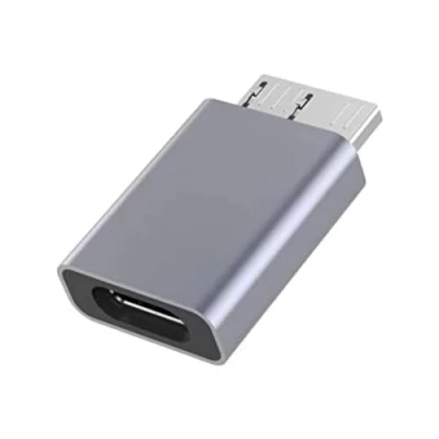 Afbeelding van PremiumCord USB C naar 3.0 Micro B adapter, stekkerdoos, 5 Gbps supersnelheid, aluminium, kleur: spacegrijs