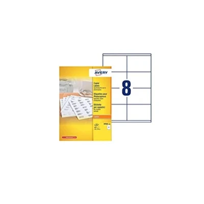 Afbeelding van AVERY Doos met 800 zelfklevende multifunctionele etiketten, formaat 105 x 70 mm, kopieerapparaat, (DP080 100)