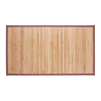 Afbeelding van Relaxdays badmat bamboe douchemat bad mat badkamer hout antislip 80 x 45 cm