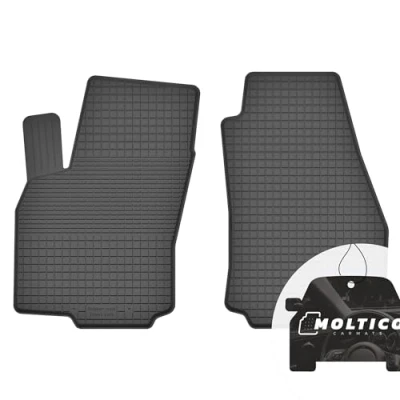 Afbeelding van Set van 2 rubberen automatten met rand, perfecte pasvorm, geschikt voor Fiat Doblo II vanaf 2009