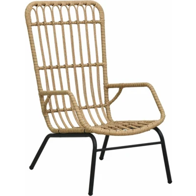 Afbeelding van Tuinstoel poly rattan lichtbruin