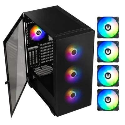 Image de Boîtier Pc Bitfenix Flow (Noir) Moyen Tour Format Atx Sans Alimentation