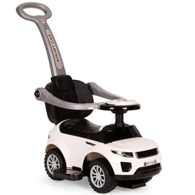 Afbeelding van Coil Duwauto met duwstang, 614 W, duwvoertuig voor baby&#039;s, 3 in 1 duwauto, (wit)