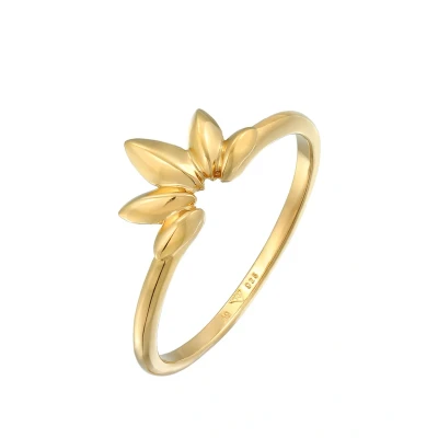 Afbeelding van Elli LEAF Ring goldcoloured, Dames, Maat: 54, Gold coloured