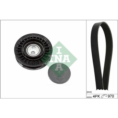 Afbeelding van INA 529 0579 10 Poly V riem set Generatorvrijloop controleren en indien nodig vervangen BMW: 3 Saloon