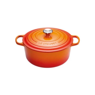 Afbeelding van Le Creuset Gietijzeren Ronde Braadpan In Oranjerood 22cm 3,3l