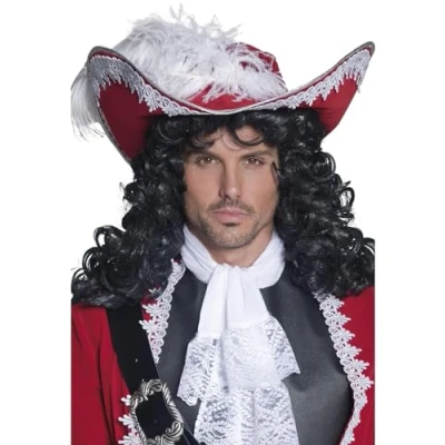 Afbeelding van &quot;Rode piratenhoed voor volwassenen Verkleedhoofddeksel One size&quot;