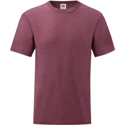 Afbeelding van Fruit Of The Loom Heren Valueweight T shirt met korte mouwen (Heather Bordeaux)