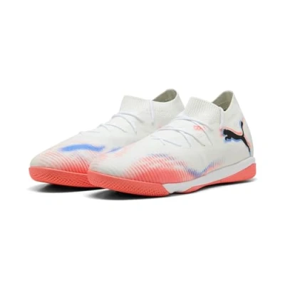 Image de PUMA FUTURE 8 MATCH Futsal Boots Unisex, Chaussures, Blanc/Noir/Glowing Rouge, 48