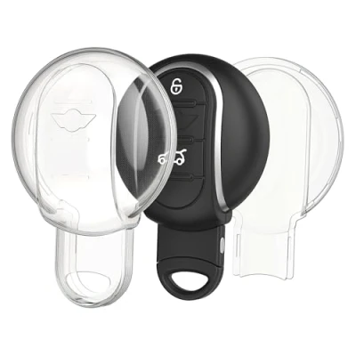 Afbeelding van kwmobile Autosleutel hoesje geschikt voor Mini 3 knops Smart Key behuizing van TPU transparant in