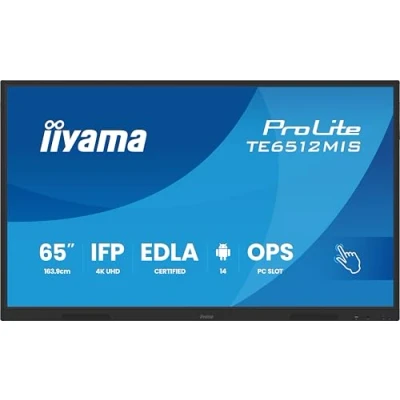 Afbeelding van Iiyama 65iWIDE IFP 40 Points Bonded PureTouch IR Screen 3840 x 2160 4K UHD VA panel LED Bl. Full Metal Housing Fan less Speakers Multiple In /Outputs